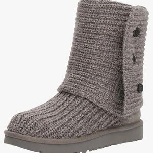 UGG Women's Knit Button Boots - Gray
